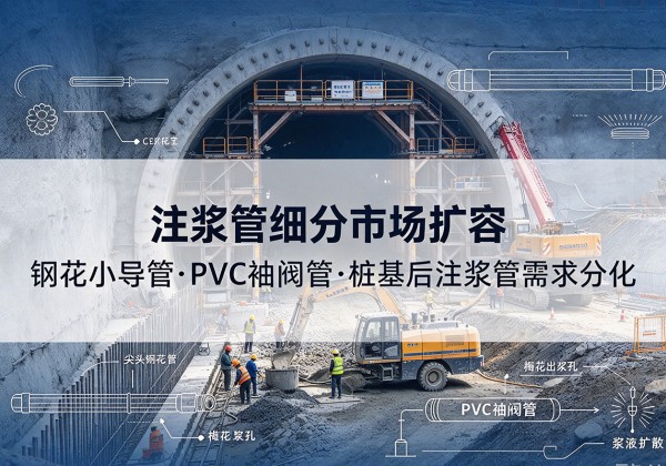 什邡注浆管细分市场扩容，隧道钢花小导管、PVC 袖阀管、桩基后注浆管需求分化